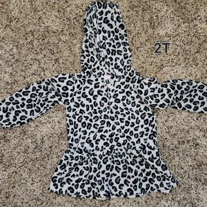 2T fleece hooded pull over sweatshirt